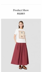 Tshirt MaxMara họa tiết vuông hoa lá