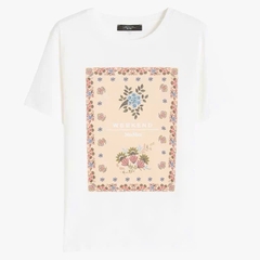 Tshirt MaxMara họa tiết vuông hoa lá