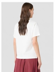 Tshirt MaxMara họa tiết vuông hoa lá