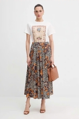 Tshirt MaxMara họa tiết vuông hoa lá