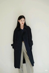 Áo mangto ICICLE dáng lửng 2 màu kèm belt