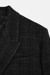 ÁO KHOÁC BLAZER CROPPED KẺ CARO OVERSIZE