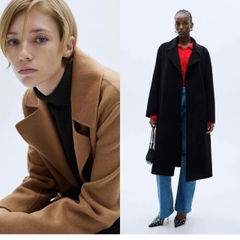 Longcoat MNG dạ ép kèm belt