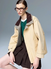 Áo khoác khaki ICICLE cổ đức