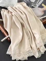 Quần lụa ngủ viền ren La Perla 3 màu  set 3pcs