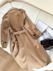 Trenchcoat Weekend MaxMara dáng suông màu beirge