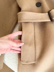 Trenchcoat Weekend MaxMara dáng suông màu beirge