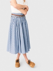 Chân váy maxi cotton đính đá