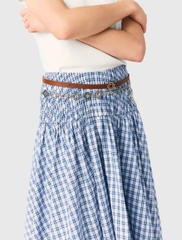 Chân váy maxi cotton đính đá
