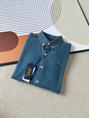 Sơ mi nam POLO denim logo thêu