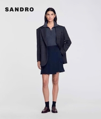 Áo len tăm Sandro màu xám