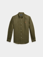 Áo sơ mi POLO vải lanh dáng cổ điển