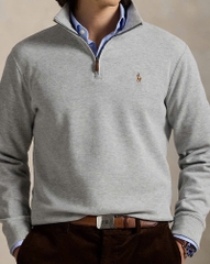 Áo len Polo cổ trụ kéo khoá 5 màu 81% cotton