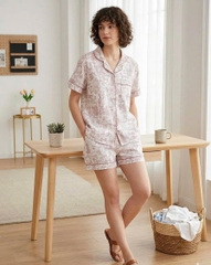 Set Pijama La Perla hoạ tiết hoa lá 2 màu