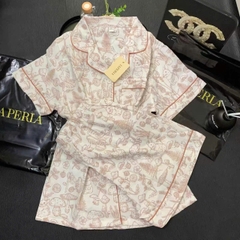Set Pijama La Perla hoạ tiết hoa lá 2 màu