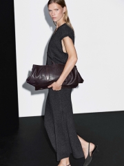 Áo GILE MASSIMO DUTTI khuy bạc màu lồng chuột