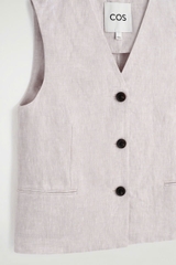 ÁO CHANI VẢI LINEN+QUẦN ỐNG RỘNG BẰNG VẢI LINEN CÓ EO CO GIÃN