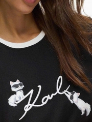 Tshirt KARL Ikon viền cổ 2 màu