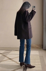 Coat dạ ép dáng lửng TOTEME