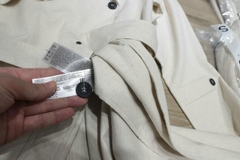 Áo trendcoat MNG khaki linen dáng dài