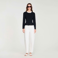 Áo khoác cardigan peplum cổ rời