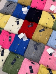 Áo khoác cardigan Polo RL len wool đan kiểu cáp