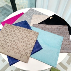 Khăn Gucci Monogram 30% silk 70% wool  Sz200x70