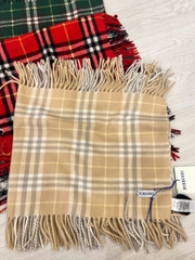 Khăn choàng cashmere kẻ caro có tua rua