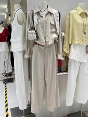 Set linen TTOO VOUISE Hàn Quốc 3 màu kèm khăn lụa