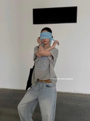 Tshirt TTOO VUISE dáng loose logo thêu sao biển 3 màu