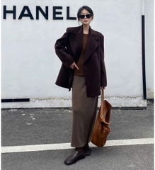 Coat dạ ép dáng lửng TOTEME