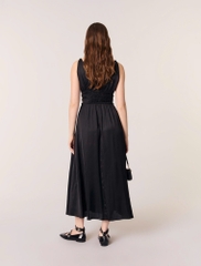 Váy maxi Maje lụa cut-out ngực giọt lệ 3 màu