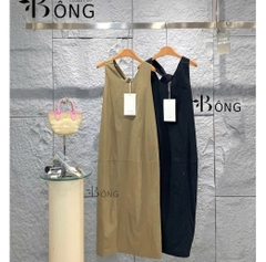 Váy suông 2 dây bản to The Mind xoắn lưng Freesize 3 màu