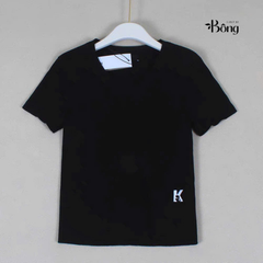 Áo len tăm cộc tay Karl 2 màu thêu logo K