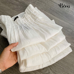 Top lụa đũi trắng Massimo Dutti dư xịn sát sách ly chìm