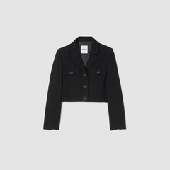 Áo khoác Tweed cài nút ngắn