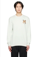 Áo len Maison Kitsune cổ tròn logo cáo to