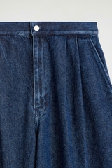 QUẦN JEANS ỐNG RỘNG XẾP NẾP