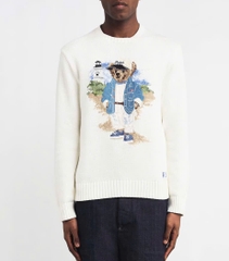 Áo len cotton dệt họa tiết Polo Bear