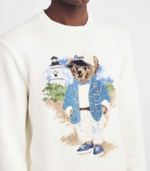 Áo len cotton dệt họa tiết Polo Bear