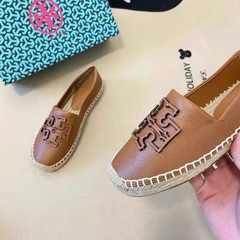 Slip on Tory Burch da sần logo nổi 2 màu