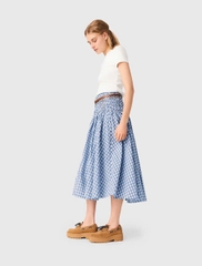 Chân váy maxi cotton đính đá