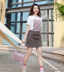 Tshirt Coach cổ tròn logo Cherry
