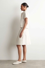 Váy vải cotton poplin thêu