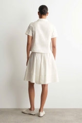 Váy vải cotton poplin thêu