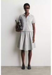 Váy vải cotton poplin thêu