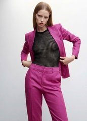Quần âu MNG linen 2 màu Đen/Hồng