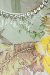 Váy Zimmermann MATCHMAKER TULIP MINI DRESS hoa xanh dài tay cổ đá