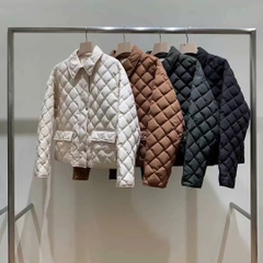 Coat ERDOS trần bông đen cổ bẻ