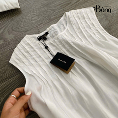 Top lụa đũi trắng Massimo Dutti dư xịn sát sách ly chìm